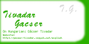 tivadar gacser business card