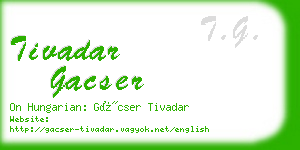 tivadar gacser business card